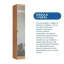 Ver imagem 5 de Guarda-roupa Modulado 1 Porta com Espelho Infinity