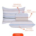 Ver imagem 3 de Jogo de Lençol Cama Box King Kit 4 Peças com Elástico Sonhare Sultan Cancun