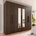 Guarda-Roupa Casal 6 Portas 4 Gavetas com Espelho New Malibu Espresso Móveis