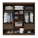 Ver imagem 2 de Guarda-Roupa Casal 6 Portas 4 Gavetas com Espelho New Malibu Espresso Móveis