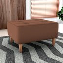 Ver mais imagens de Puff Decorativa para Sala Piva 62x52 Cm Veludo Inca Milani Store Ferrugem