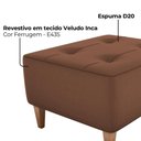 Ver imagem 5 de Puff Decorativa para Sala Piva 62x52 Cm Veludo Inca Milani Store Ferrugem