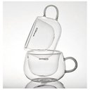 Ver imagem 5 de Conjunto 2 Xícaras Chá Parede Dupla com Alça 200ml Bugatti