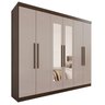 Guarda-Roupa Casal 6 Portas 4 Gavetas com Espelho New Malibu Espresso Móveis - 3