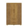 Guarda Roupa Pequeno Ep 4 Portas e 3 Gavetas Ideal para Quarto de Solteiro:nature-brisa - 2