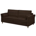 Ver imagem 1 de Sofá Living 3 Lugares 180cm Pés Madeira Efraim F05 Veludo Marrom - Mpozenato
