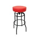 Ver imagem 1 de Banqueta Giratória Bar para Bancada Média Altura 65cm cor Preto Assento Vermelho Poltronas do Sul Ba