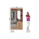 Ver imagem 3 de Guarda Roupa 2 Portas e 3 Gavetas C/ 1 Espelho Briz B64 Branco - Henn