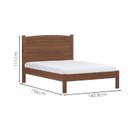Ver imagem 3 de Cama Casal Madeira Maciça 1149 Imbuia Milani Store