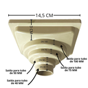 Ver imagem 3 de Ralo Anti Odor Inox 304 Modelo 15x15 Dubai Tela e Coletor Bege Saída Adapt de 40mm até 100mm