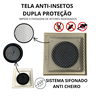 Ralo Anti Odor Inox 304 Modelo 15x15 Dubai Tela e Coletor Bege Saída Adapt de 40mm até 100mm - 5