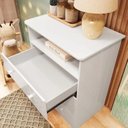 Ver imagem 7 de Quarto de Bebê Cômoda 3 Gavetas e Berço Americano 100% MDF Teka Espresso Móveis Branco Brilho