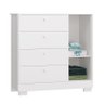 Jogo de Quarto Infantil New Danny Plus com Berço e Cômoda Branco Fosco - Reller Móveis - 6