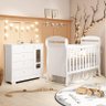 Jogo de Quarto Infantil New Danny Plus com Berço e Cômoda Branco Fosco - Reller Móveis - 2