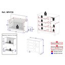 Ver imagem 4 de Berço Americano 3 em 1 com Cômoda 1 Porta 4 Gavetas Ternura Multimóveis Mp4726 Madeirado/branco