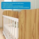 Ver imagem 7 de Quarto de Bebê Cômoda 3 Gavetas Berço Americano 100% MDF Teka Espresso Móveis Branco Brilho/Amêndoa