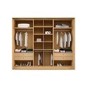Ver imagem 4 de Guarda Roupa Casal 2 Portas de Correr (1 C/ Espelho) e 4 Gavetas Ph 1806 Carvalho Nature/off White