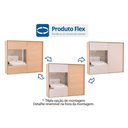 Ver imagem 3 de Guarda Roupa Casal 2 Portas de Correr (1 C/ Espelho) e 4 Gavetas Ph 1806 Carvalho Nature/off White