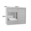 Ver imagem 2 de Guarda Roupa Casal 2 Portas de Correr (1 C/ Espelho) e 4 Gavetas Ph 1806 Carvalho Nature/off White