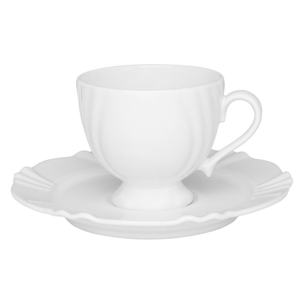 Kit Café Jogo Lanche Soleil White Oxford® Porcelana 12 Peças - 2