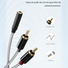 Cabo P2 Fêmea 3.5mm para Rca Macho Qualidade Premium 3 Mt - 4
