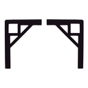 Ver imagem 1 de Mão Francesa Média 15x20cm Quadrada PRETA All Style