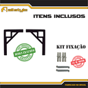 Ver imagem 4 de Mão Francesa Média 15x20cm Quadrada PRETA All Style