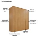 Ver imagem 5 de Guarda Roupa Casal 4 Portas 181 cm Lizz Hannover Dcasa