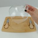 Ver imagem 5 de Jogo 4 Peças para Queijo Home&co com Tampa de Vidro Bambu