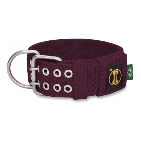 Coleira Cachorro Grande Forte Coleira Amorosso Cor Vinho:G