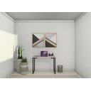 Ver imagem 2 de Mesa Industrial Escrivaninha Moderna Mdf 100x60 Metalon Preto Plancasa:sal Rosa