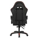 Ver imagem 4 de Cadeira Gamer Elite Courino com Encosto Reclinável e Almofadas Preto e Vermelho