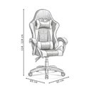 Ver imagem 5 de Cadeira Gamer Elite Courino com Encosto Reclinável e Almofadas Preto e Vermelho