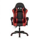 Ver imagem 3 de Cadeira Gamer Elite Courino com Encosto Reclinável e Almofadas Preto e Vermelho