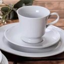 Ver imagem 4 de Conjunto 12 Xícaras com Pires de Porcelana Branca 80ml Servir Chá Café Germer Capri