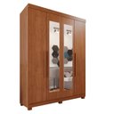 Ver imagem 4 de Guarda-roupa Solteiro 4 Portas 3 Gavetas com Espelho com Pés Roma Espresso Móveis