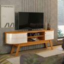 Ver imagem 2 de Rack para TV Estilo Nobre 75 Polegadas 183cm MDP Cinamomo Off White Casah