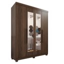 Ver imagem 4 de Guarda-roupa Solteiro 4 Portas 3 Gavetas com Espelho com Pés Roma Espresso Móveis