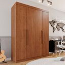 Ver imagem 1 de Guarda-Roupa Solteiro 4 Portas 3 Gavetas Roma Espresso Móveis Marrom/Cinamomo