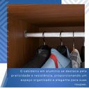 Ver imagem 7 de Guarda-Roupa Solteiro 4 Portas 3 Gavetas Roma Espresso Móveis Marrom/Cinamomo