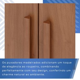 Guarda-roupa Solteiro 4 Portas 3 Gavetas Roma Espresso Móveis - 8