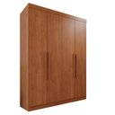Ver imagem 4 de Guarda-Roupa Solteiro 4 Portas 3 Gavetas Roma Espresso Móveis Marrom/Cinamomo