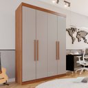 Ver imagem 2 de Guarda-roupa Solteiro 4 Portas 3 Gavetas Roma Espresso Móveis