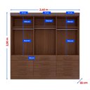 Ver imagem 6 de Guarda-roupa Casal Mdf 6 Portas 12 Gavetas Marselha Plus