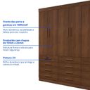 Ver mais imagens de Guarda-Roupa Casal MDF 6 Portas 12 Gavetas Marselha Plus Marrom/Castanho