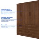 Ver mais imagens de Guarda-Roupa Casal MDF 6 Portas 12 Gavetas Marselha Plus Marrom/Castanho
