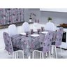 Kit 4 Capas de Cadeira + Toalha de Mesa 1,40 X 1,40 Encosto Tubular Cozinha Sala de Jantar:borboleta - 1