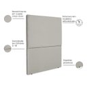 Ver imagem 4 de Cabeceira Cama Box Organica Solteiro 90cm Luna Suede C/frame Cinza