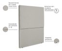 Ver imagem 4 de Cabeceira Cama Box Organica Solteiro 90cm Luna Suede C/frame Cinza