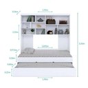 Ver imagem 5 de Conjunto de Quarto Chiara Módulo Aéreo 2 Portas e Bicama com Colchões Supreme D33 MDP Branco